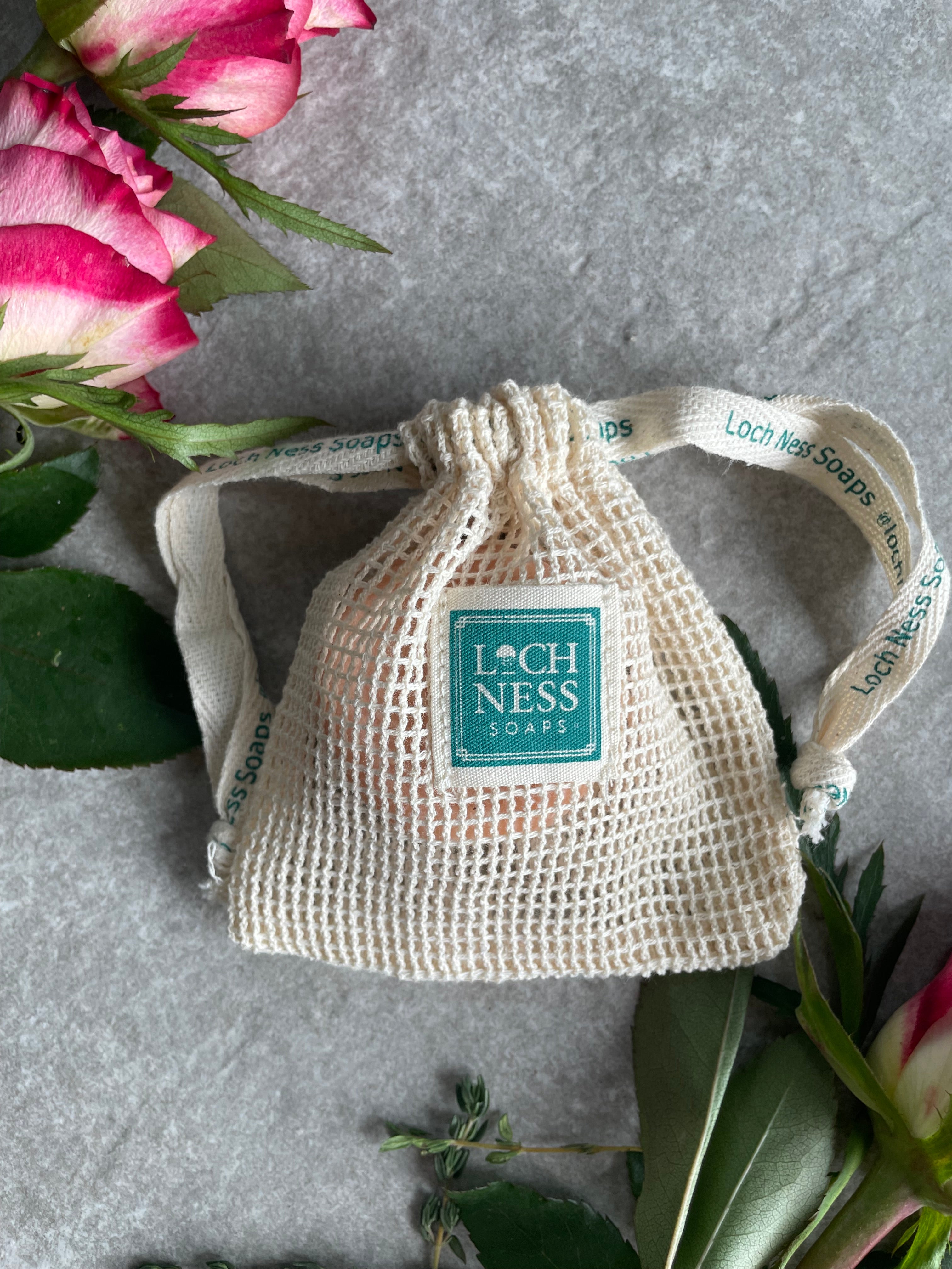 Cotton Mesh Soap Bar Storage Bag